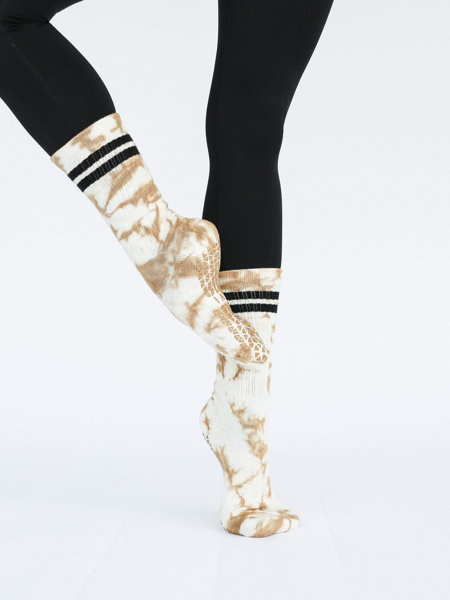 Kai Grip Sock - Camel Tie Dye