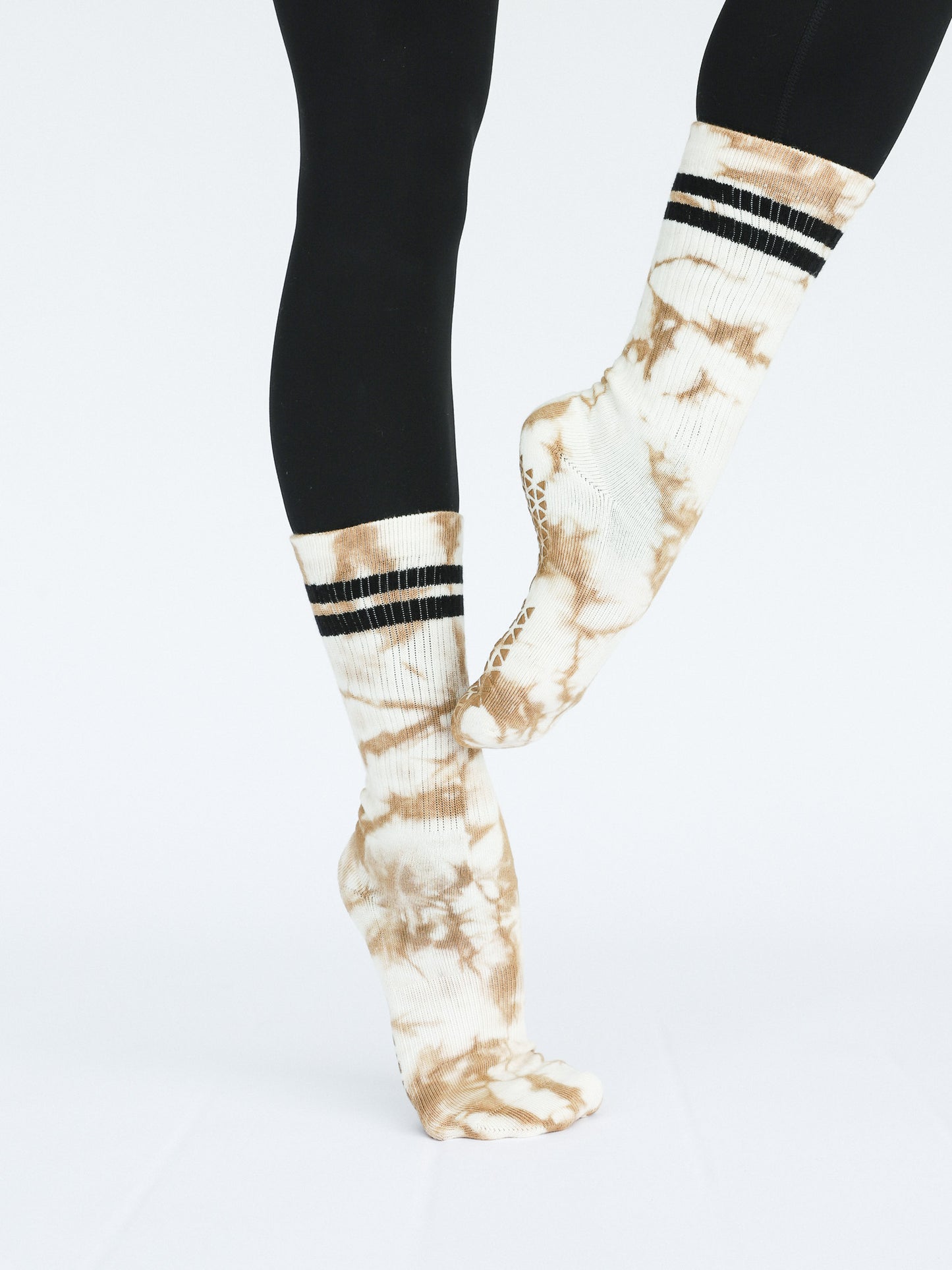 Kai Grip Sock - Camel Tie Dye